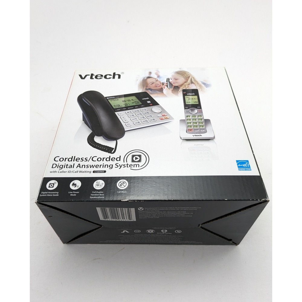 VTech CS6949 Corded Cordless DECT Phone With Answering System Caller ID Waiting